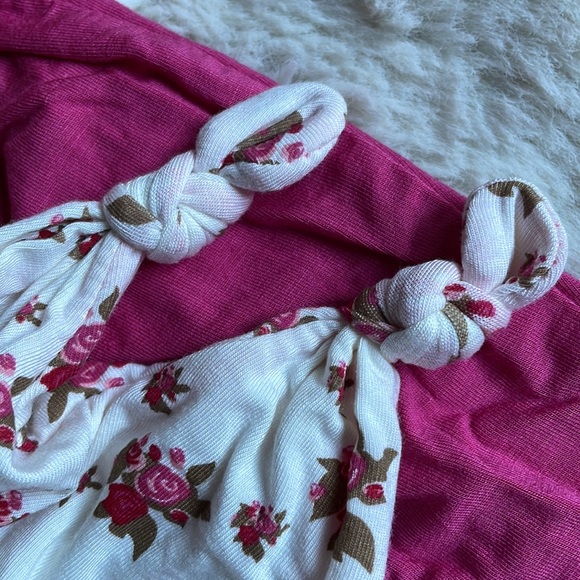 KicKee Pants | Natural Rose Trellis 3-Piece Kimono Newborn Gift Set | NB - Picture 13 of 16